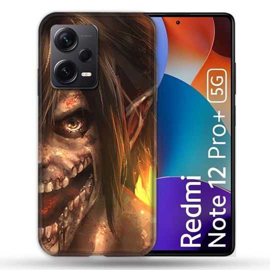 Coque Renforcée Pour Xiaomi Redmi Note 12 Pro Plus 5G Manga Attaque Titans Eren Titan