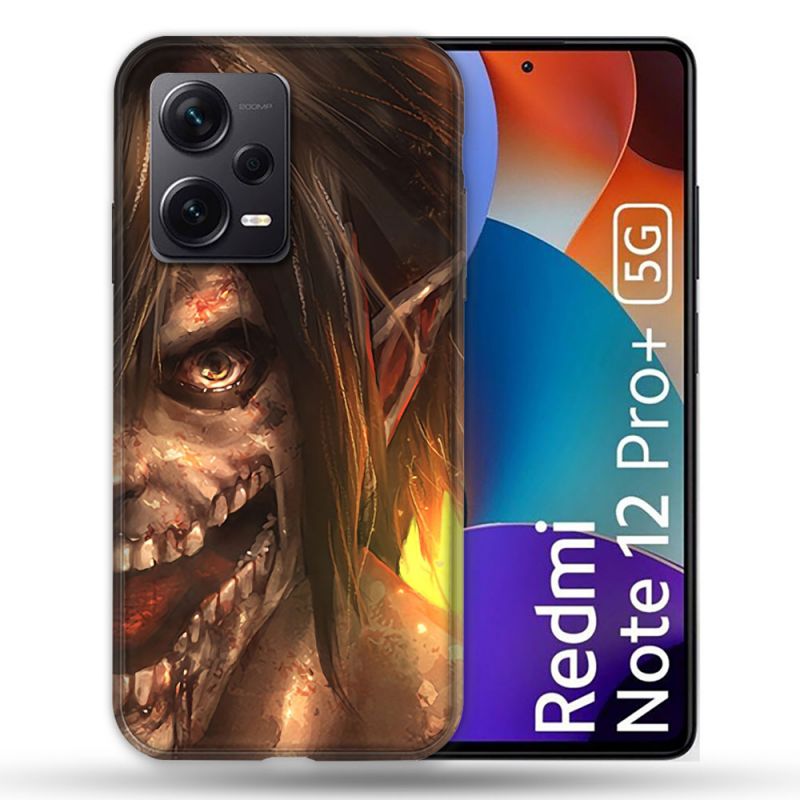 Coque Renforcée Pour Xiaomi Redmi Note 12 Pro Plus 5G Manga Attaque Titans Eren Titan
