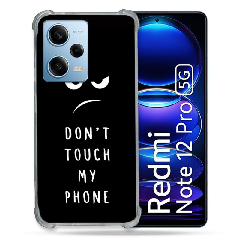 Coque Renforcée En Verre Trempé Pour Xiaomi Redmi Note 12 Pro 5G Humour Don't Touch