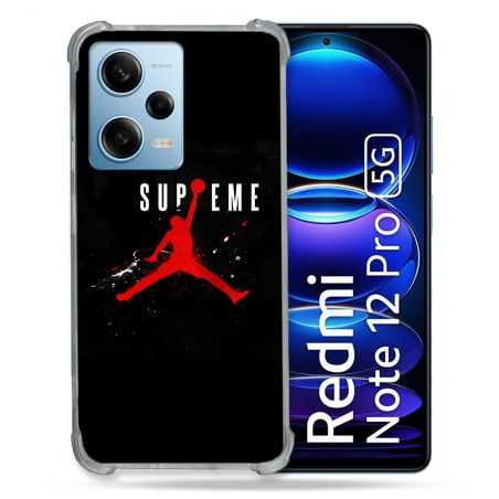 Coque Renforcée En Verre Trempé Pour Xiaomi Redmi Note 12 Pro 5G Jordan Supreme Noir
