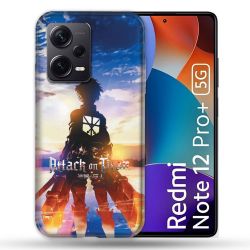 Coque Renforcée Pour Xiaomi Redmi Note 12 Pro Plus 5G Manga Attaque Titans Soleil