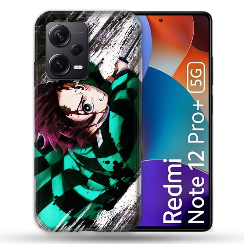 Coque Renforcée Pour Xiaomi Redmi Note 12 Pro Plus 5G Manga Demon Slayer Tanjiro