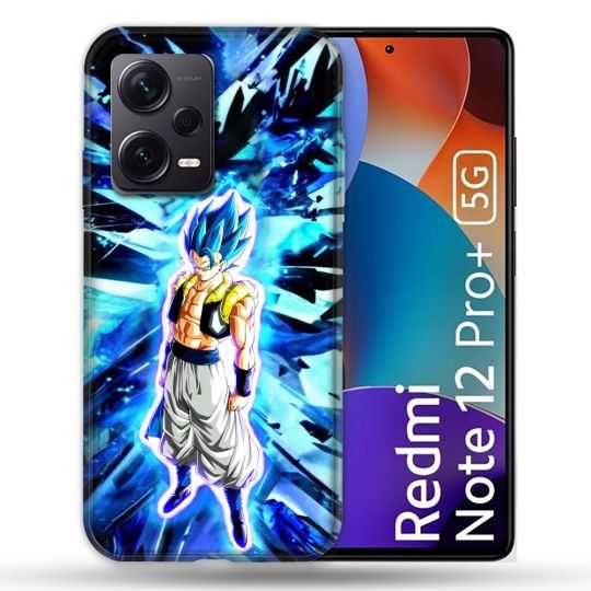 Coque Renforcée Pour Xiaomi Redmi Note 12 Pro Plus 5G Manga Dragon Ball Gogeta Lumiere