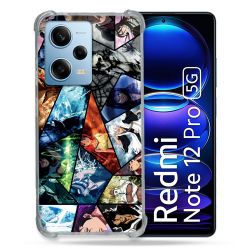 Coque Renforcée En Verre Trempé Pour Xiaomi Redmi Note 12 Pro 5G Manga Bleach Pele Mele