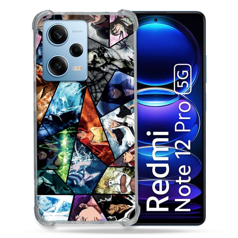 Coque Renforcée En Verre Trempé Pour Xiaomi Redmi Note 12 Pro 5G Manga Bleach Pele Mele