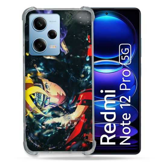 Coque Renforcée En Verre Trempé Pour Xiaomi Redmi Note 12 Pro 5G Manga Boruto Eclair