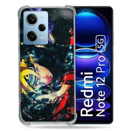 Coque Renforcée En Verre Trempé Pour Xiaomi Redmi Note 12 Pro 5G Manga Boruto Eclair