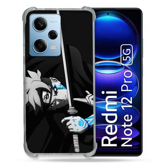 Coque Renforcée En Verre Trempé Pour Xiaomi Redmi Note 12 Pro 5G Manga Boruto Epée