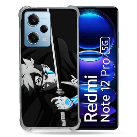 Coque Renforcée En Verre Trempé Pour Xiaomi Redmi Note 12 Pro 5G Manga Boruto Epée