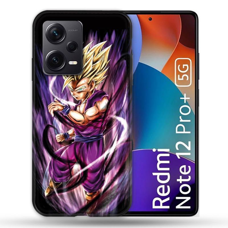 Coque Renforcée Pour Xiaomi Redmi Note 12 Pro Plus 5G Manga Dragon Ball Sangohan Violet