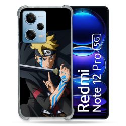 Coque Renforcée En Verre Trempé Pour Xiaomi Redmi Note 12 Pro 5G Manga Boruto Tatouage