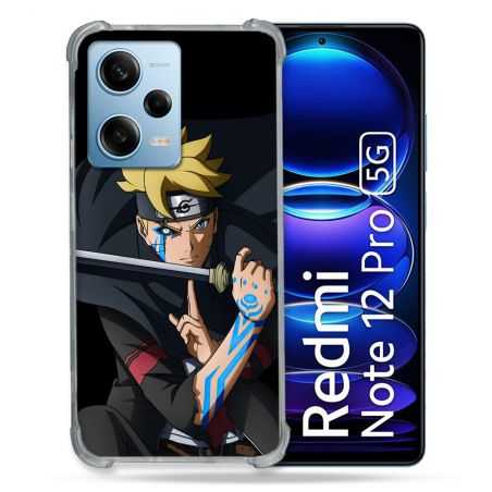 Coque Renforcée En Verre Trempé Pour Xiaomi Redmi Note 12 Pro 5G Manga Boruto Tatouage