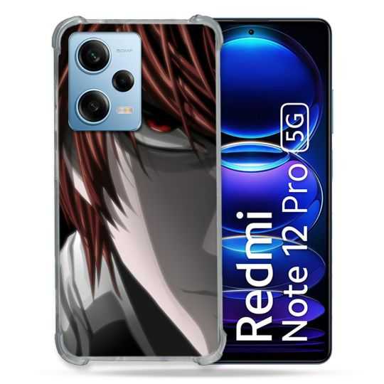 Coque Renforcée En Verre Trempé Pour Xiaomi Redmi Note 12 Pro 5G Manga Death Note Kira
