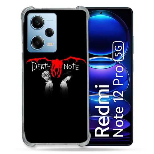 Coque Renforcée En Verre Trempé Pour Xiaomi Redmi Note 12 Pro 5G Manga Death Note Noir