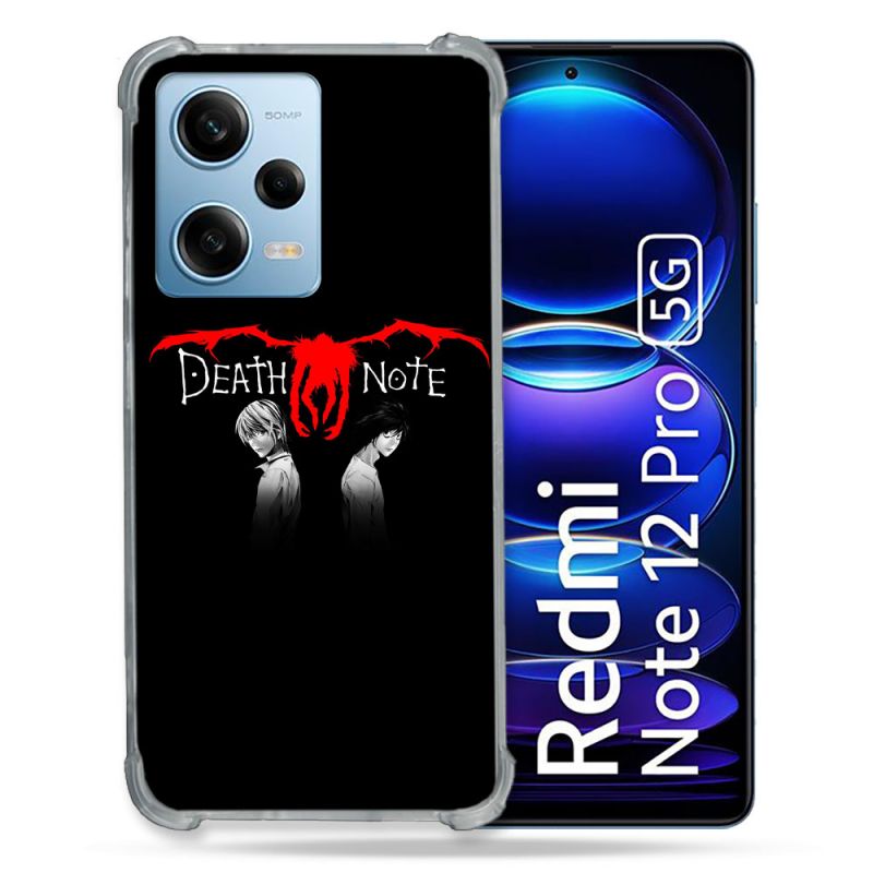 Coque Renforcée En Verre Trempé Pour Xiaomi Redmi Note 12 Pro 5G Manga Death Note Noir