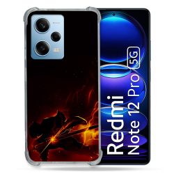 Coque Renforcée En Verre Trempé Pour Xiaomi Redmi Note 12 Pro 5G Manga Demon Slayer Electric