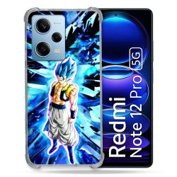 Coque Renforcée En Verre Trempé Pour Xiaomi Redmi Note 12 Pro 5G Manga Dragon Ball Gogeta Lumiere