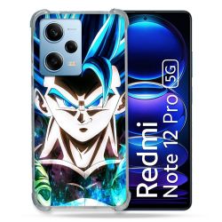 Coque Renforcée En Verre Trempé Pour Xiaomi Redmi Note 12 Pro 5G Manga Dragon Ball Gogeta Visage