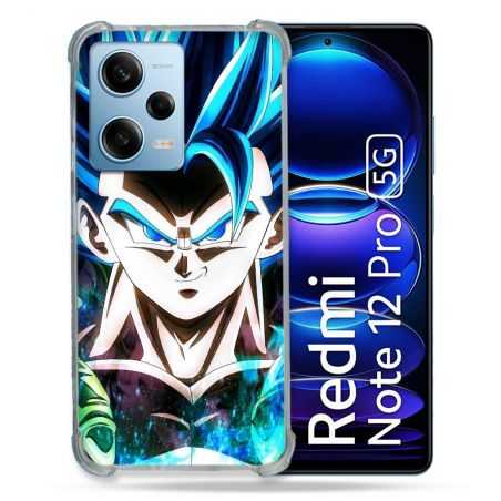 Coque Renforcée En Verre Trempé Pour Xiaomi Redmi Note 12 Pro 5G Manga Dragon Ball Gogeta Visage