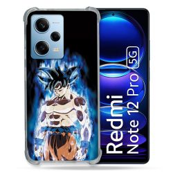 Coque Renforcée En Verre Trempé Pour Xiaomi Redmi Note 12 Pro 5G Manga Dragon Ball Sangoku Noir