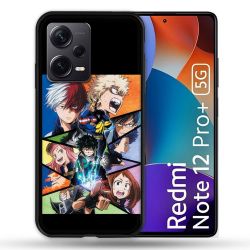 Coque Renforcée Pour Xiaomi Redmi Note 12 Pro Plus 5G Manga My Hero Academia Noir