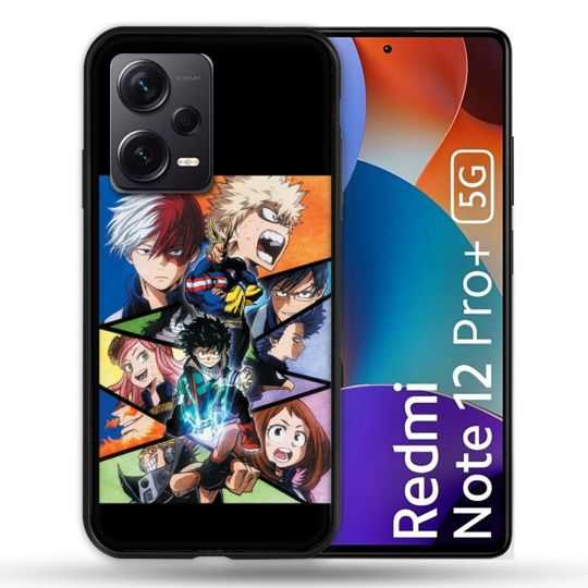 Coque Renforcée Pour Xiaomi Redmi Note 12 Pro Plus 5G Manga My Hero Academia Noir