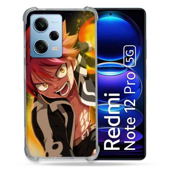 Coque Renforcée En Verre Trempé Pour Xiaomi Redmi Note 12 Pro 5G Manga Fairy Tail Natsu