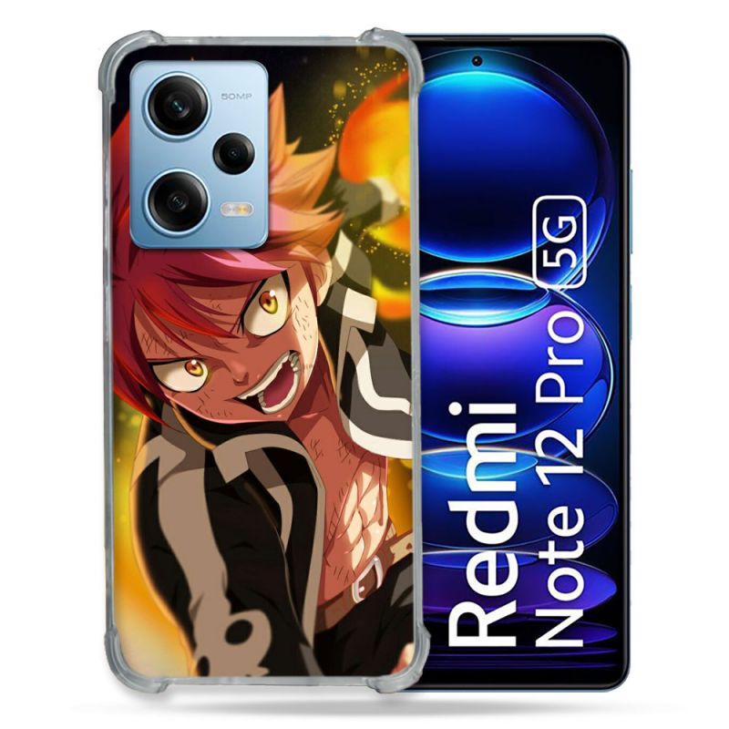 Coque Renforcée En Verre Trempé Pour Xiaomi Redmi Note 12 Pro 5G Manga Fairy Tail Natsu
