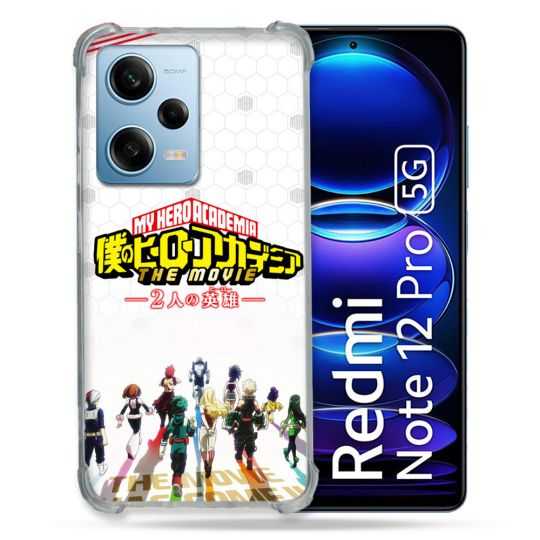 Coque Renforcée En Verre Trempé Pour Xiaomi Redmi Note 12 Pro 5G Manga My Hero Academia Blanc