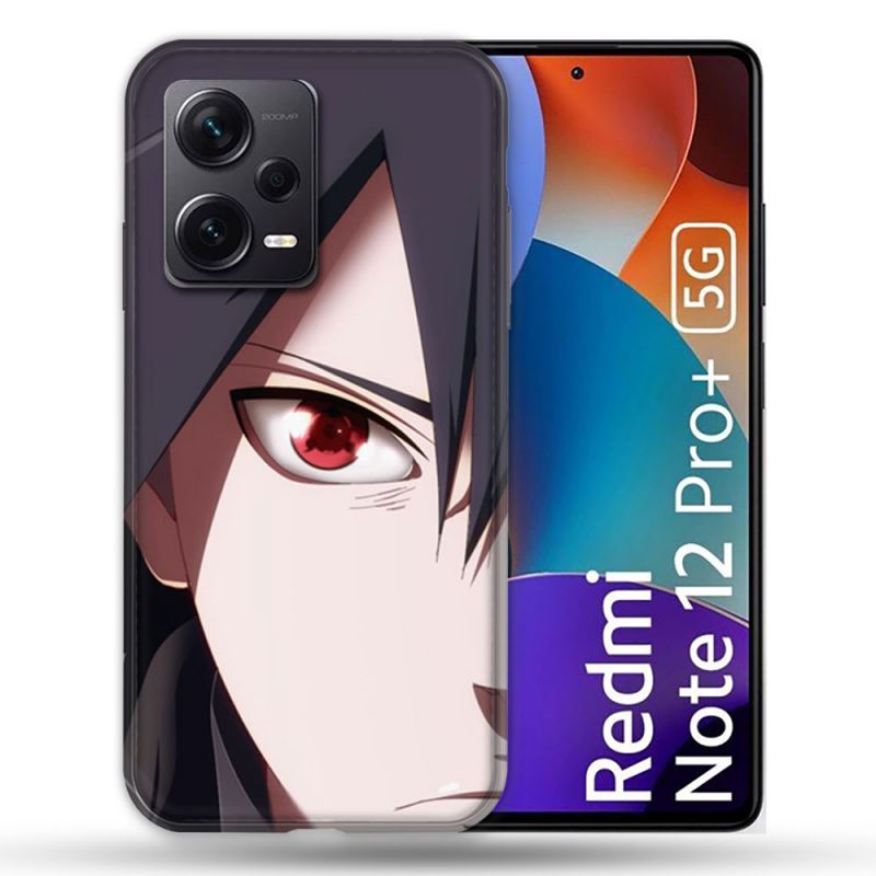 Coque Renforcée Pour Xiaomi Redmi Note 12 Pro Plus 5G Manga Naruto Sasuke visage
