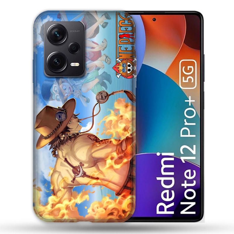 Coque Renforcée Pour Xiaomi Redmi Note 12 Pro Plus 5G Manga One Piece Ace Color