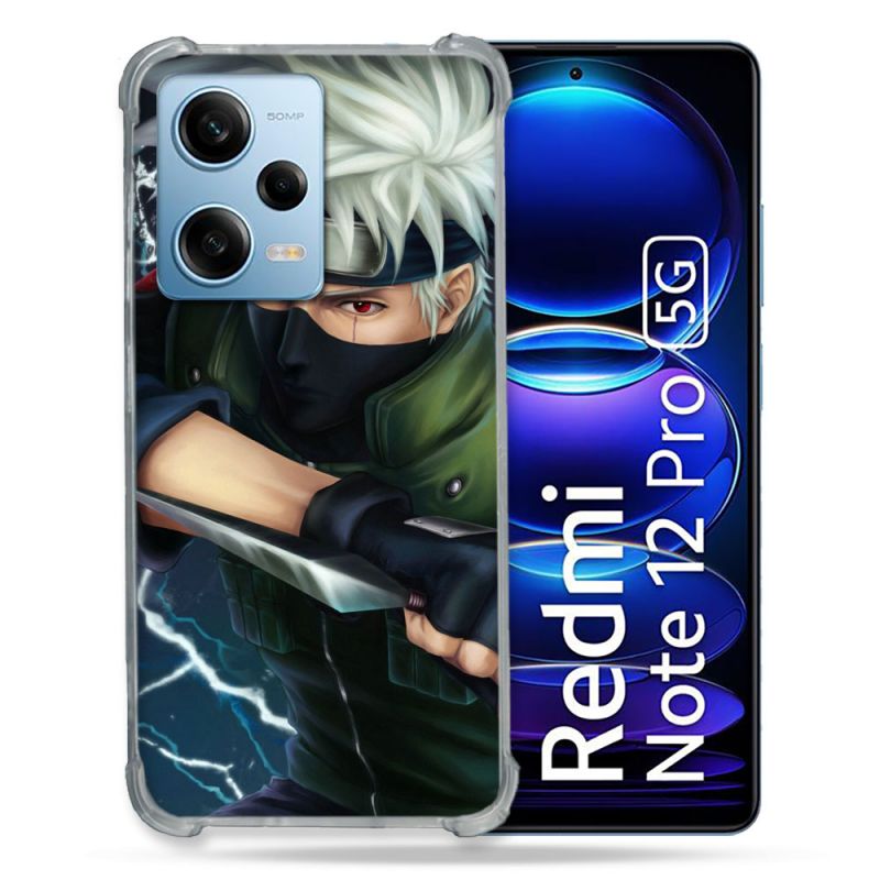 Coque Renforcée En Verre Trempé Pour Xiaomi Redmi Note 12 Pro 5G Manga Naruto Kakashi