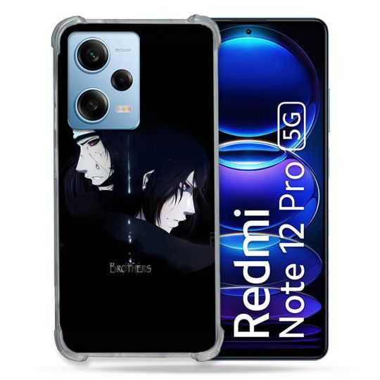 Coque Renforcée En Verre Trempé Pour Xiaomi Redmi Note 12 Pro 5G Manga Naruto Sasuke Itachi