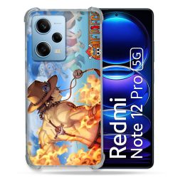 Coque Renforcée En Verre Trempé Pour Xiaomi Redmi Note 12 Pro 5G Manga One Piece Ace Color