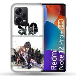 Coque Renforcée Pour Xiaomi Redmi Note 12 Pro Plus 5G Manga SAO sword Art Online Blanc