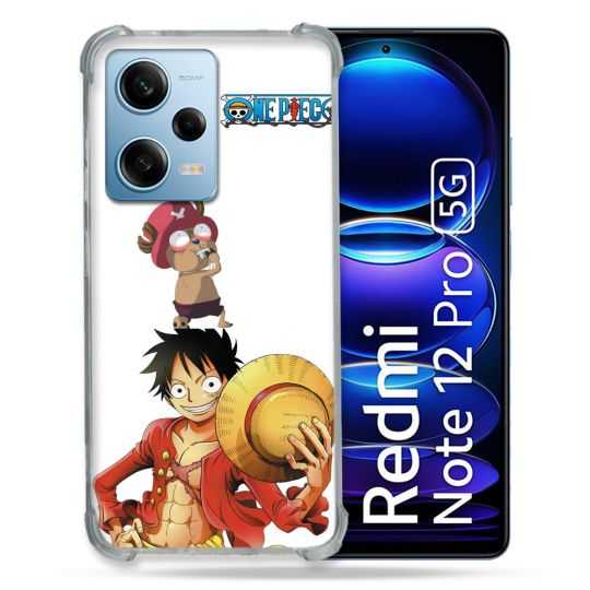 Coque Renforcée En Verre Trempé Pour Xiaomi Redmi Note 12 Pro 5G Manga One Piece Chopper
