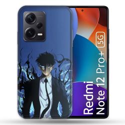 Coque Renforcée Pour Xiaomi Redmi Note 12 Pro Plus 5G Manga Solo Leveling Sung Bleu
