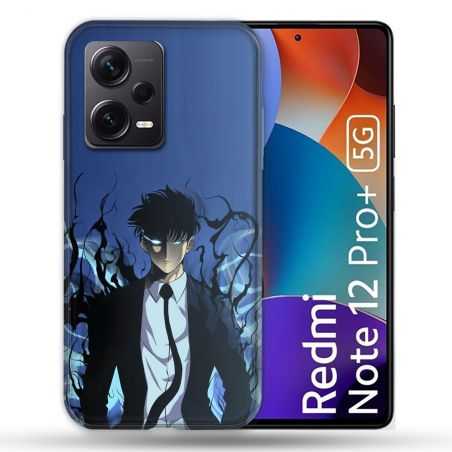 Coque Renforcée Pour Xiaomi Redmi Note 12 Pro Plus 5G Manga Solo Leveling Sung Bleu