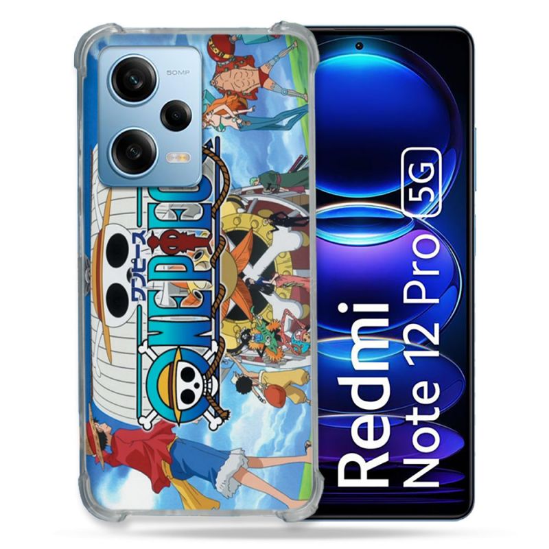 Coque Renforcée En Verre Trempé Pour Xiaomi Redmi Note 12 Pro 5G Manga One Piece Sunny