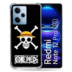Coque Renforcée En Verre Trempé Pour Xiaomi Redmi Note 12 Pro 5G Manga One Piece Tete de Mort