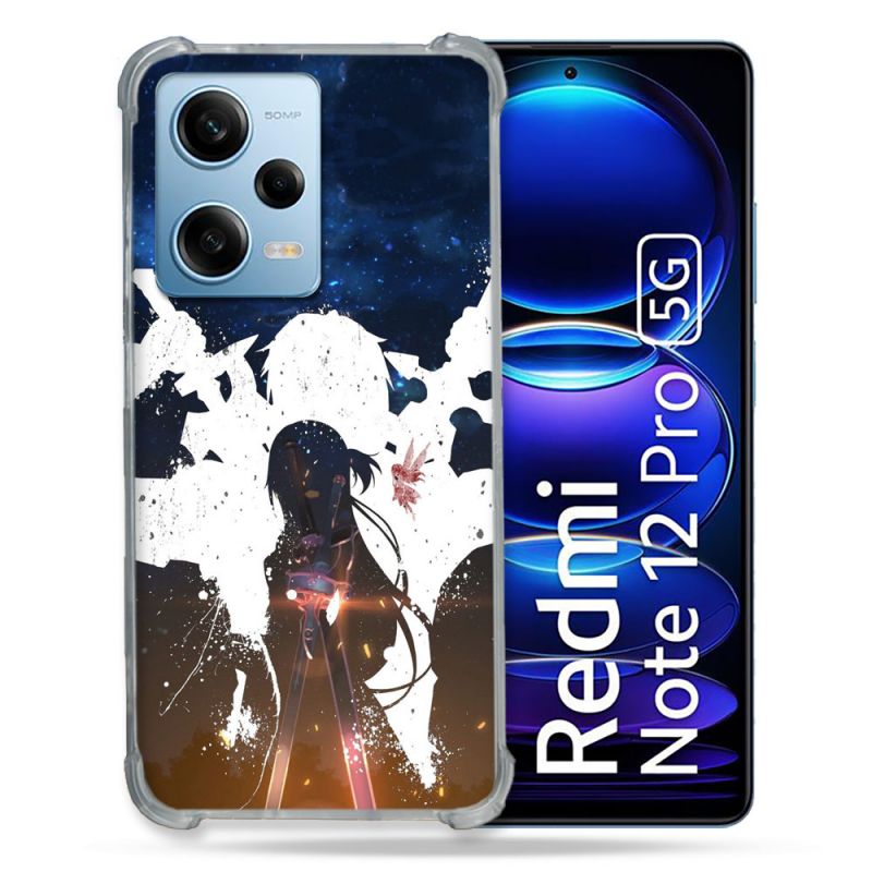 Coque Renforcée En Verre Trempé Pour Xiaomi Redmi Note 12 Pro 5G Manga SAO sword Art Online Asuna