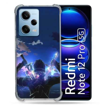 Coque Renforcée En Verre Trempé Pour Xiaomi Redmi Note 12 Pro 5G Manga SAO sword Art Online Epee