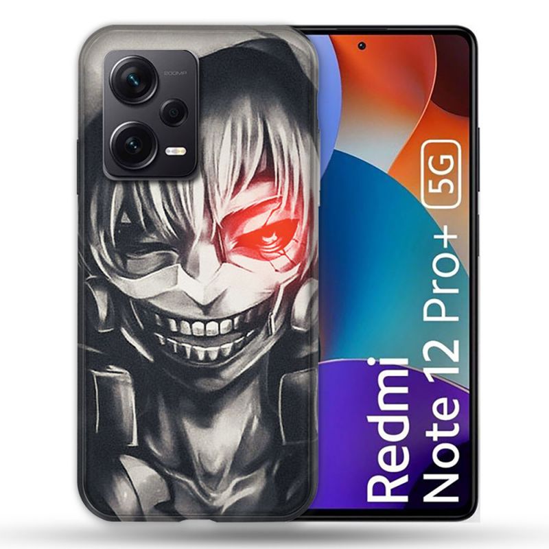 Coque Renforcée Pour Xiaomi Redmi Note 12 Pro Plus 5G Manga Tokyo Ghoul Kaneki Noir