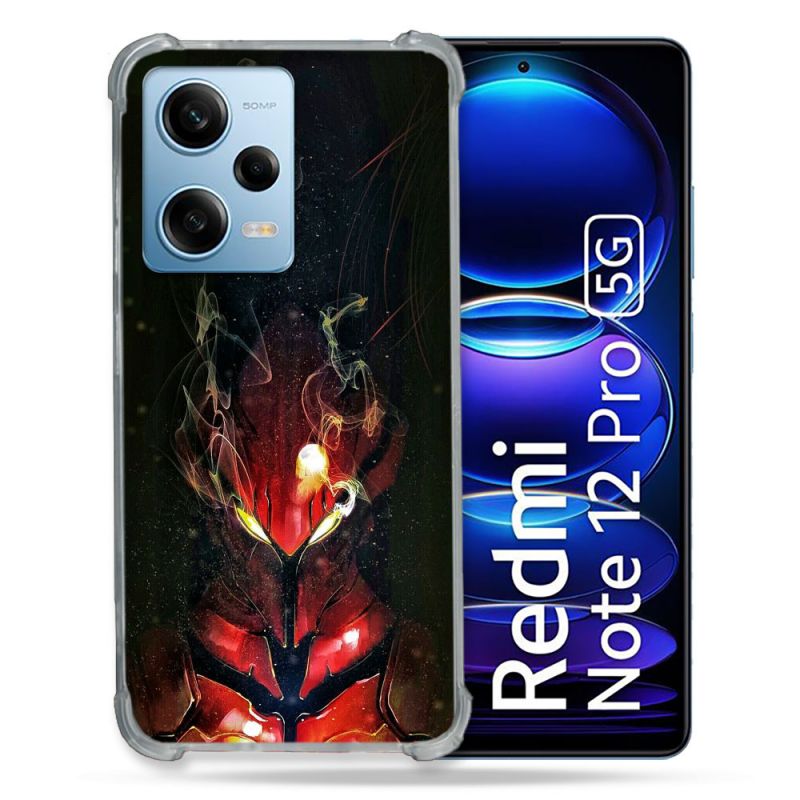 Coque Renforcée En Verre Trempé Pour Xiaomi Redmi Note 12 Pro 5G Manga Solo Leveling Igris