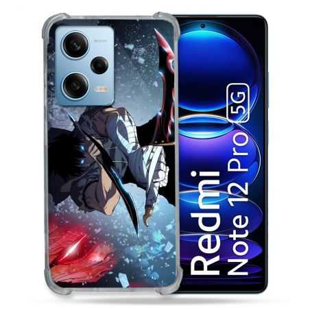 Coque Renforcée En Verre Trempé Pour Xiaomi Redmi Note 12 Pro 5G Manga Solo Leveling Sung Epee