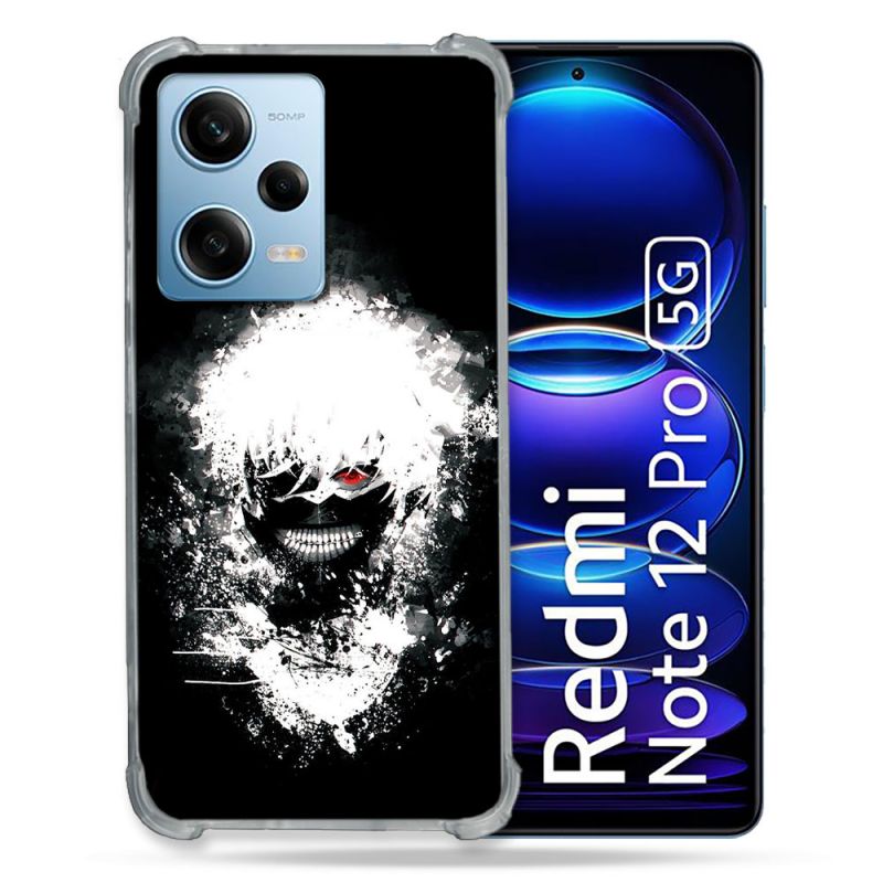 Coque Renforcée En Verre Trempé Pour Xiaomi Redmi Note 12 Pro 5G Manga Tokyo Ghoul Kaneki Tag