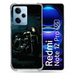 Coque Renforcée En Verre Trempé Pour Xiaomi Redmi Note 12 Pro 5G Moto Harley Vintage