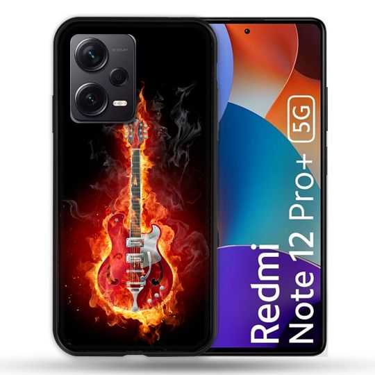 Coque Renforcée Pour Xiaomi Redmi Note 12 Pro Plus 5G Musique Guitare Electrique