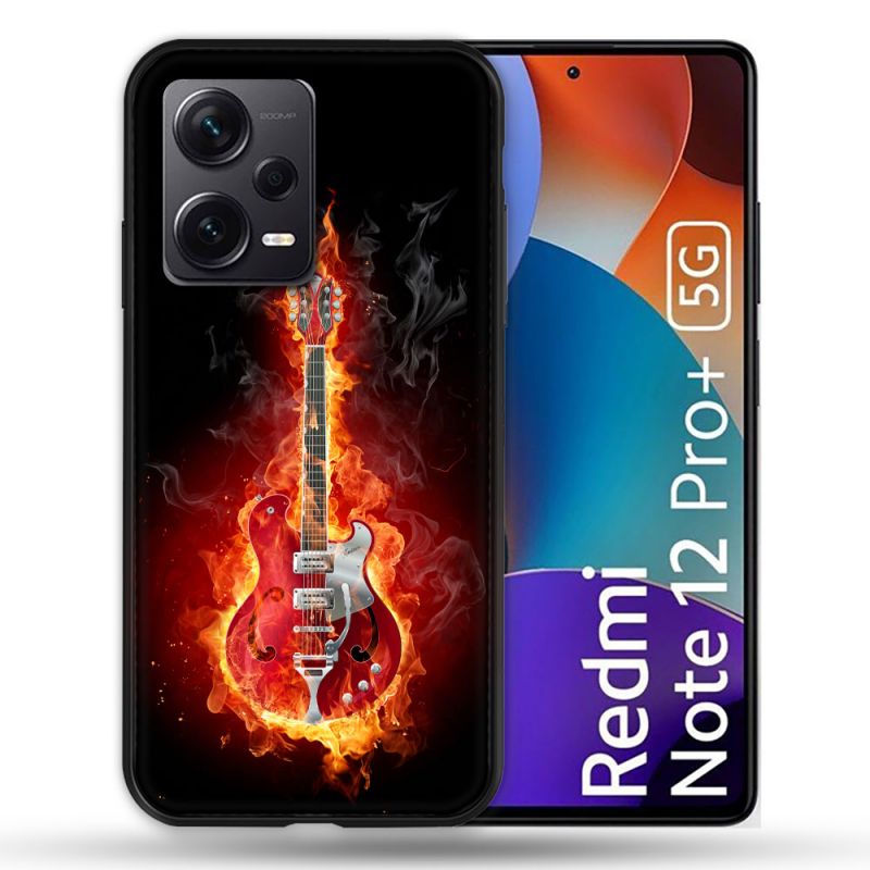 Coque Renforcée Pour Xiaomi Redmi Note 12 Pro Plus 5G Musique Guitare Electrique