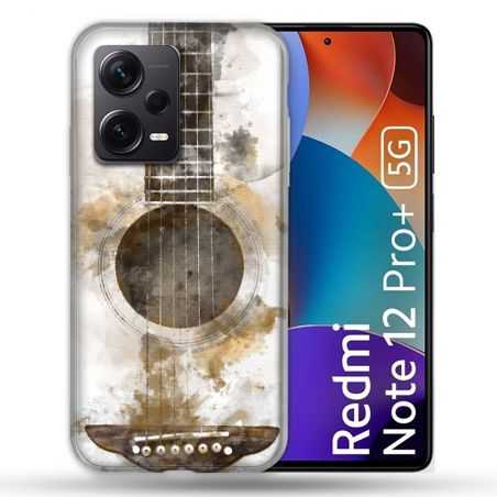 Coque Renforcée Pour Xiaomi Redmi Note 12 Pro Plus 5G Musique Guitare Tag